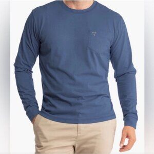 Birddogs Blue Long Sleeve Crewneck Relaxed Fit T-Shirt Men’s Size Large